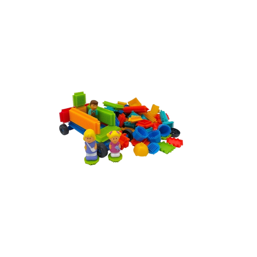 Sac blocs de construction et figurines - x104  Très bon état -  reconditionné disponible sur Label Emmaüs